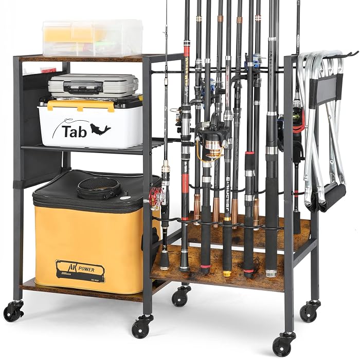 Bikoney Fishing Rod Storage Cart