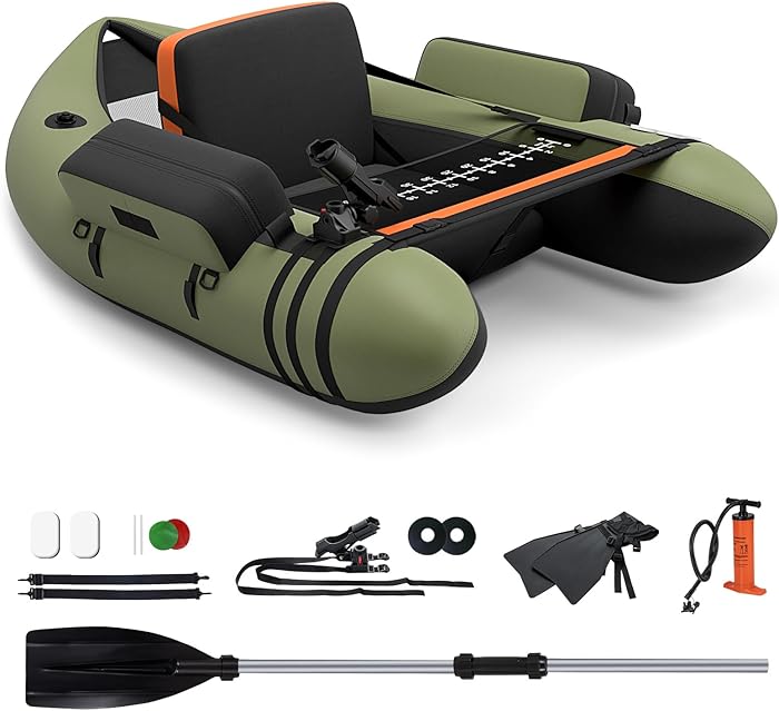 GYMAX Portable Inflatable Fishing Boat