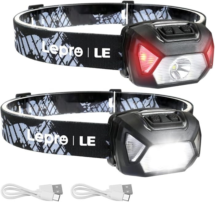 Lepro Lampe Frontale LED Rechargeable