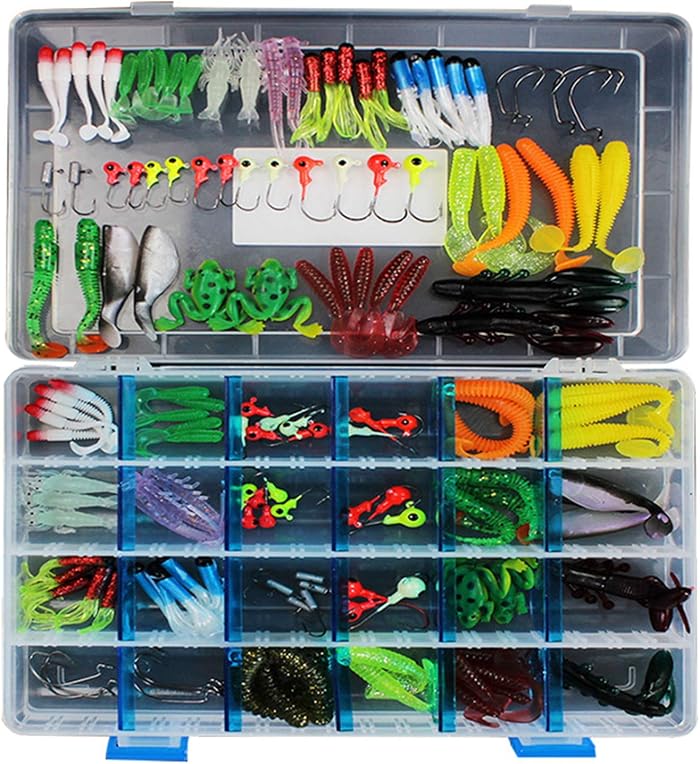 Fishing Lures Kit with Portable Tool Box
